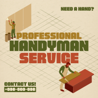 Isometric Handyman Services Instagram Post