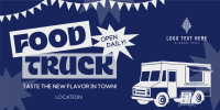 Playful Food Truck Festival Twitter Post Design