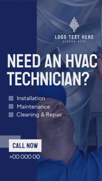 HVAC Technician Instagram Reel Image Preview