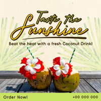 Sunshine Coconut Drink Instagram Post