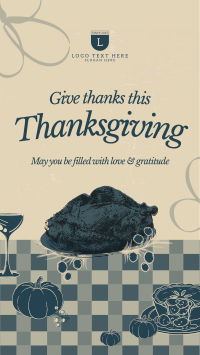 Vintage Happy Thanksgiving Instagram Reel Design