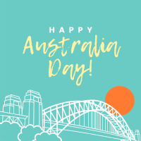 Sydney Harbour Bridge Instagram Post Design