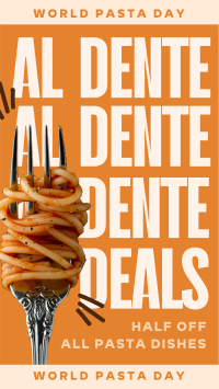 Minimalist Quirky Pasta Deals Instagram Reel Design