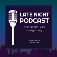 Late Night Podcast Instagram Post Design