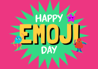 Happy Emoji Day Postcard