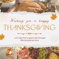 Thanksgiving Day Greetings Instagram Post Design