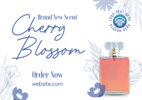 Elegant Flowery Perfume Postcard