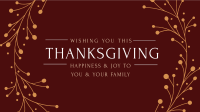 Thanksgiving Greeting Facebook Event Cover