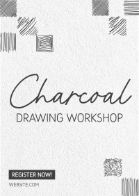 Charcoal Drawing Class Poster