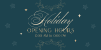 Elegant Holiday Opening Twitter Post