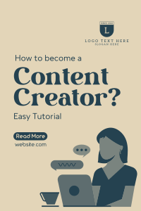 Need Content Creator Pinterest Pin Design