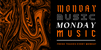 Marble Music Monday Twitter Post Design