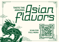 Traditional Asian Food Postcard Design