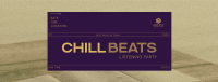 Minimal Chill Music Listening Party Facebook Cover Image Preview