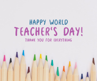 Teacher's Day Color Pencil Facebook Post