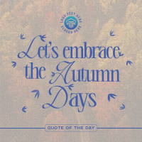 Trendy Autumn Greeting Instagram Post Design