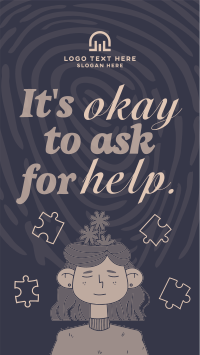 Ask Help Mental Health Facebook Story