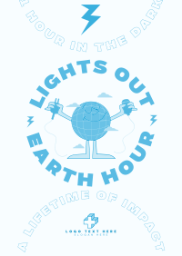 Earth Hour Lights Out Poster