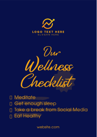 Wellness Checklist Flyer