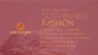 Chic Sustainable Fashion Tips Animation Design