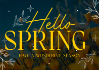 Hello Spring Postcard