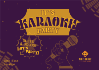 Karaoke Party Nights Postcard