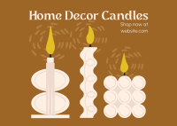 Home Decor Candles Postcard