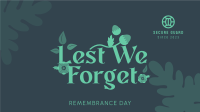 Remembrance Poppy Flower  Facebook Event Cover