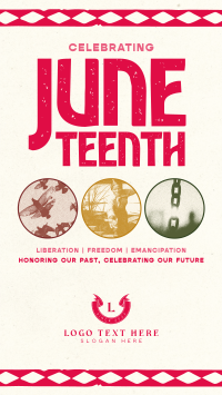 Retro Juneteenth Greeting Facebook Story