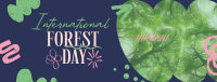 Doodle Shapes Forest Day Facebook Cover Image Preview