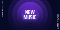 New Music Button Twitter Post Design