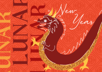 Chinese New Year Dragon Postcard Image Preview