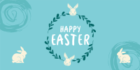 Easter Bunny Wreath Twitter Post