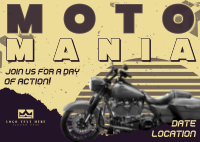 Moto Mania Rough Postcard Design