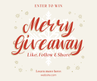 Merry Giveaway Announcement Facebook Post