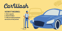 Easy Carwash Booking Twitter Post Design