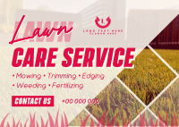 Lawn Care Maintenance Postcard