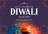 Diwali Pattern Postcard Design