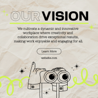 Quirky Our Vision Instagram Post Design