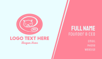 Pink Sleepy Cat Business Card