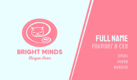Pink Sleepy Cat Business Card