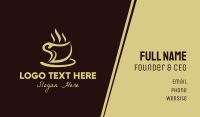 Brown Hot Coffee Business Card Design