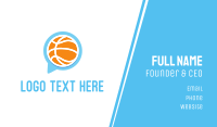 Basketball Sport Chat Business Card