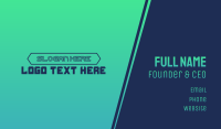 Modern Gaming Wordmark Business Card