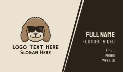 Fluffy Cool Dog Business Card Image Preview