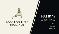 Male Yoga Monoline Business Card