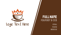 Coffee Cup King Business Card