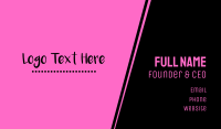Pink Business Card example 1