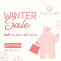 Polar Bear Shopping Linkedin Post