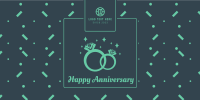 Wedding Anniversary Rings Twitter Post